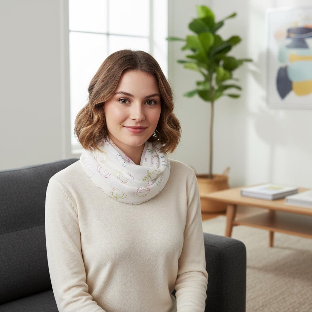 Lightweight Glitter Pumpkin Snood Infinity Scarf For Women Comes with a gift bag