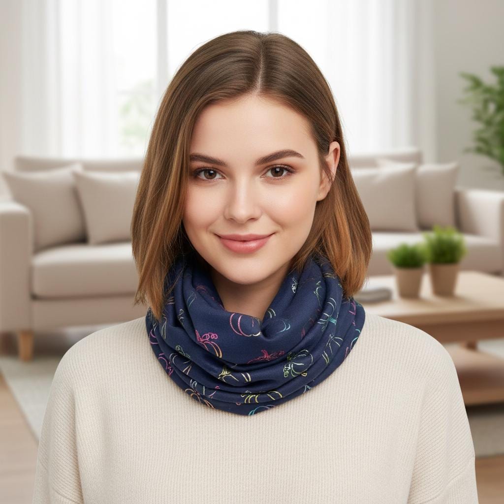 Lightweight Glitter Pumpkin Snood Infinity Scarf For Women Comes with a gift bag