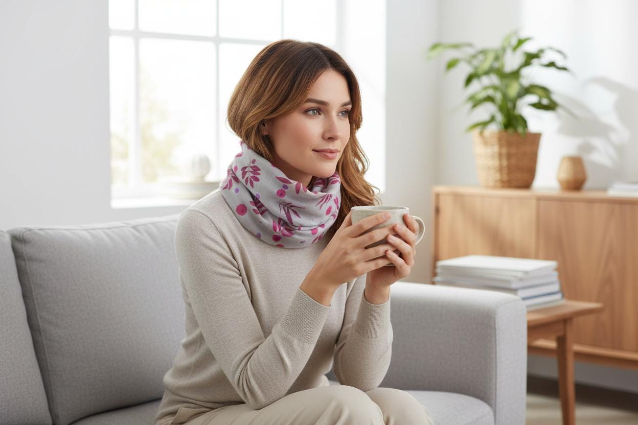 Lightweight Mountain Ash Leaf Leaves Print Snood Infinity Scarf Comes with a gift bag