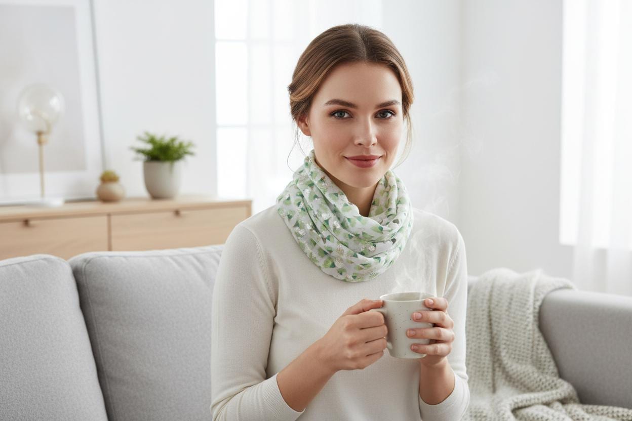 Lightweight Summer Flower floral with metallic Print Snood Infinity Scarf Comes with a gift bag