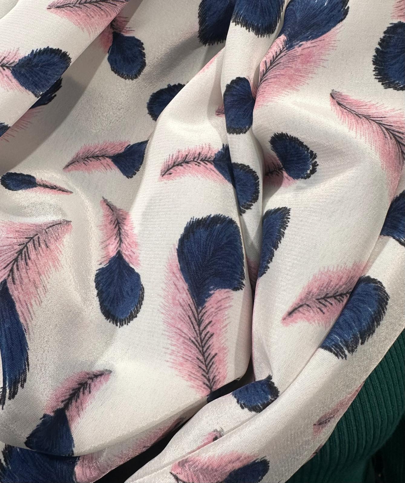 Lightweight Watercolour Feather Print Snood Infinity Scarf Loop Scarf Comes with a gift bag
