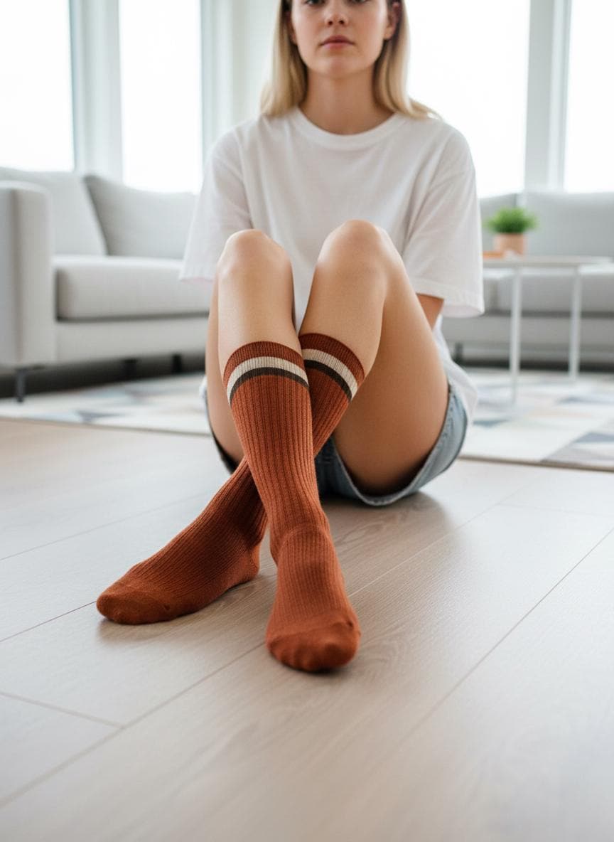 Ladies Soft Comfort Set of 5 A Classic Athletic Style With A Simple Detail Near The Cuff Crew Socks Gift for Her comes with a gift bag