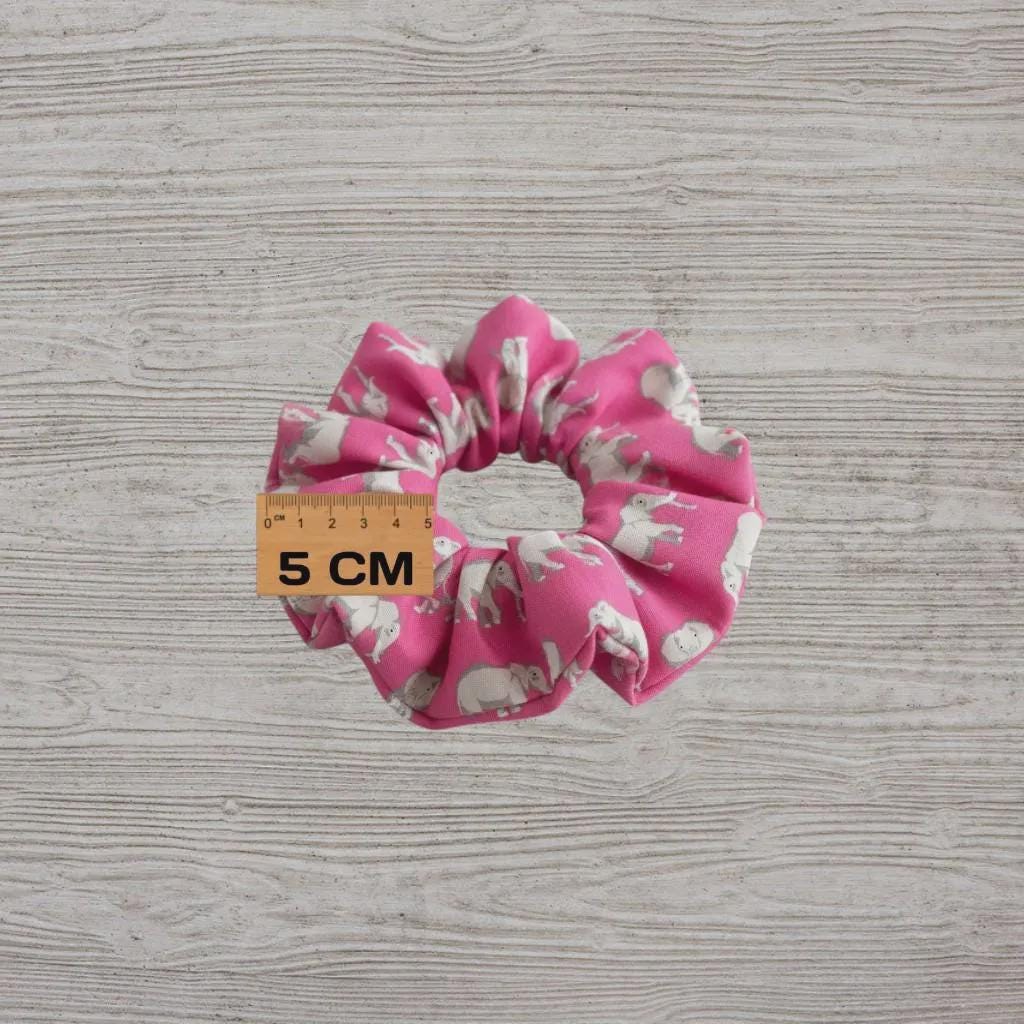 Handmade Farm Pig Sheep Chicken Pattern Scrunchie | Scrunchie Hair Tie | Cotton Polyester Hairband | Animal Pattern Scrunchies