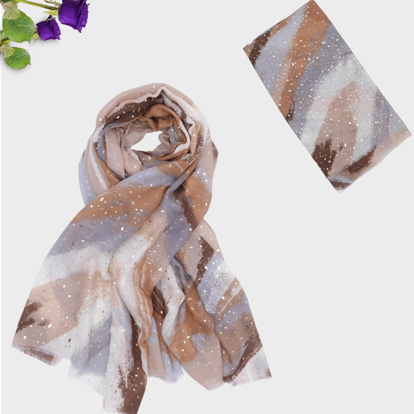 Lightweight Glitter Gradient Colour Very Soft Scarf Comes with a gift bag