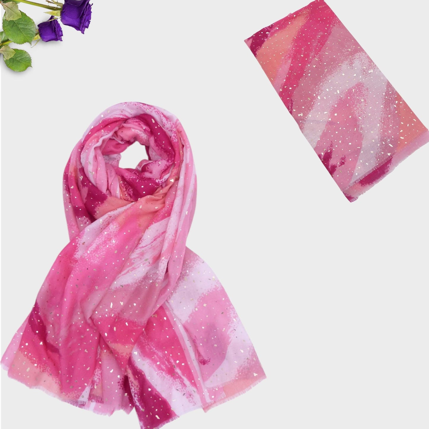 Lightweight Glitter Gradient Colour Very Soft Scarf Comes with a gift bag