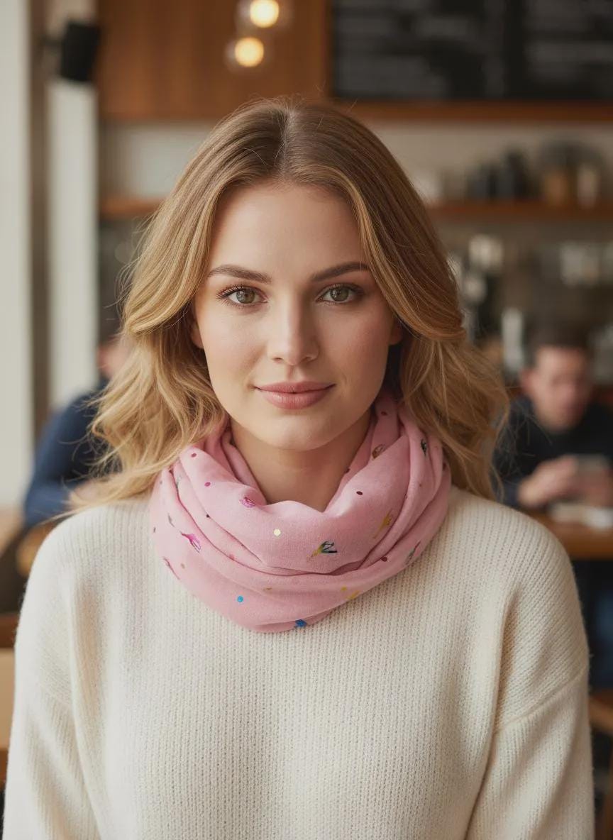 Lightweight Glitter Giraffe Snood Infinity Scarf For Women Comes with a gift bag