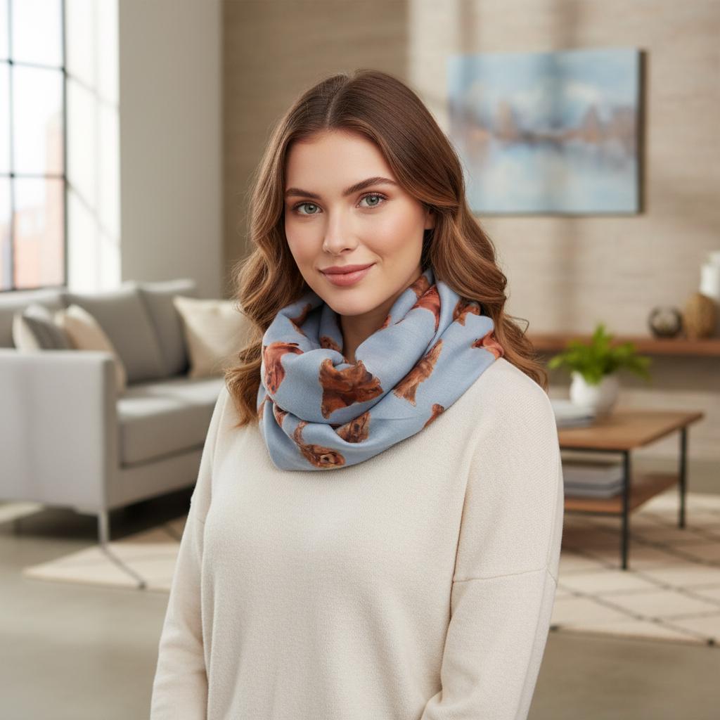 Cocker Spaniel Printed Infinity Scarf Snood For Women Gift for Her Comes with a gift bag