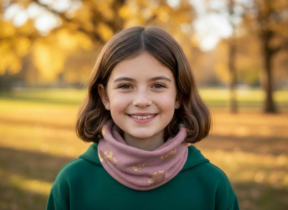 Glitter Elephant Kids Snood Lightweight Infinity Scarf