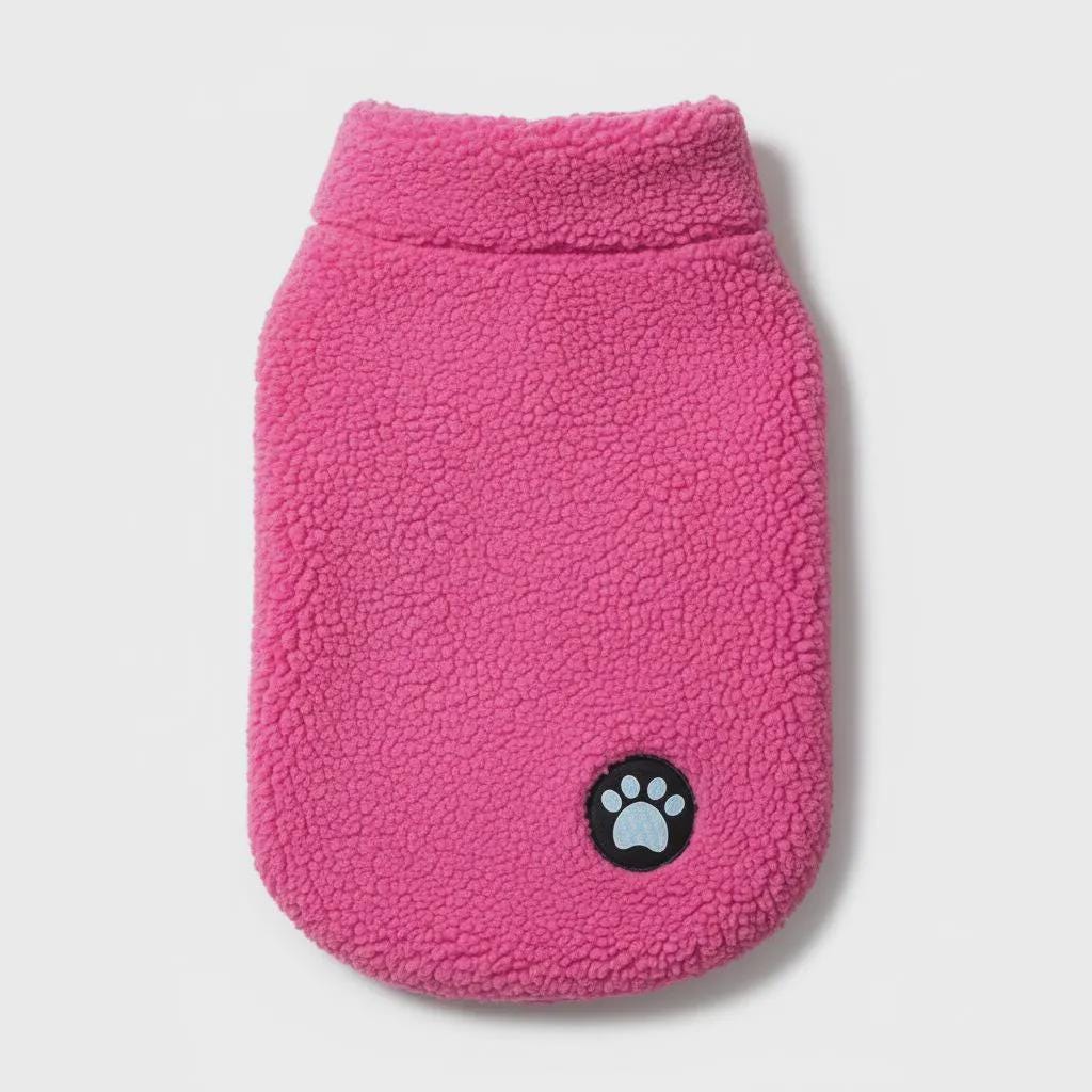 Cosy Fleece Dog Vest, Winter Puppy Coat with Velcro (XS-L Size)