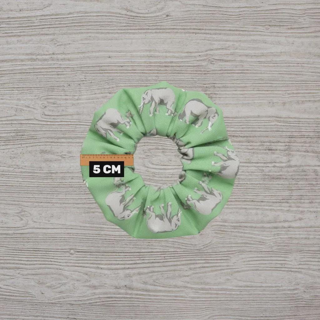 Handmade Farm Pig Sheep Chicken Pattern Scrunchie | Scrunchie Hair Tie | Cotton Polyester Hairband | Animal Pattern Scrunchies