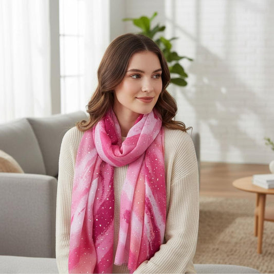 Lightweight Glitter Gradient Colour Very Soft Scarf Comes with a gift bag