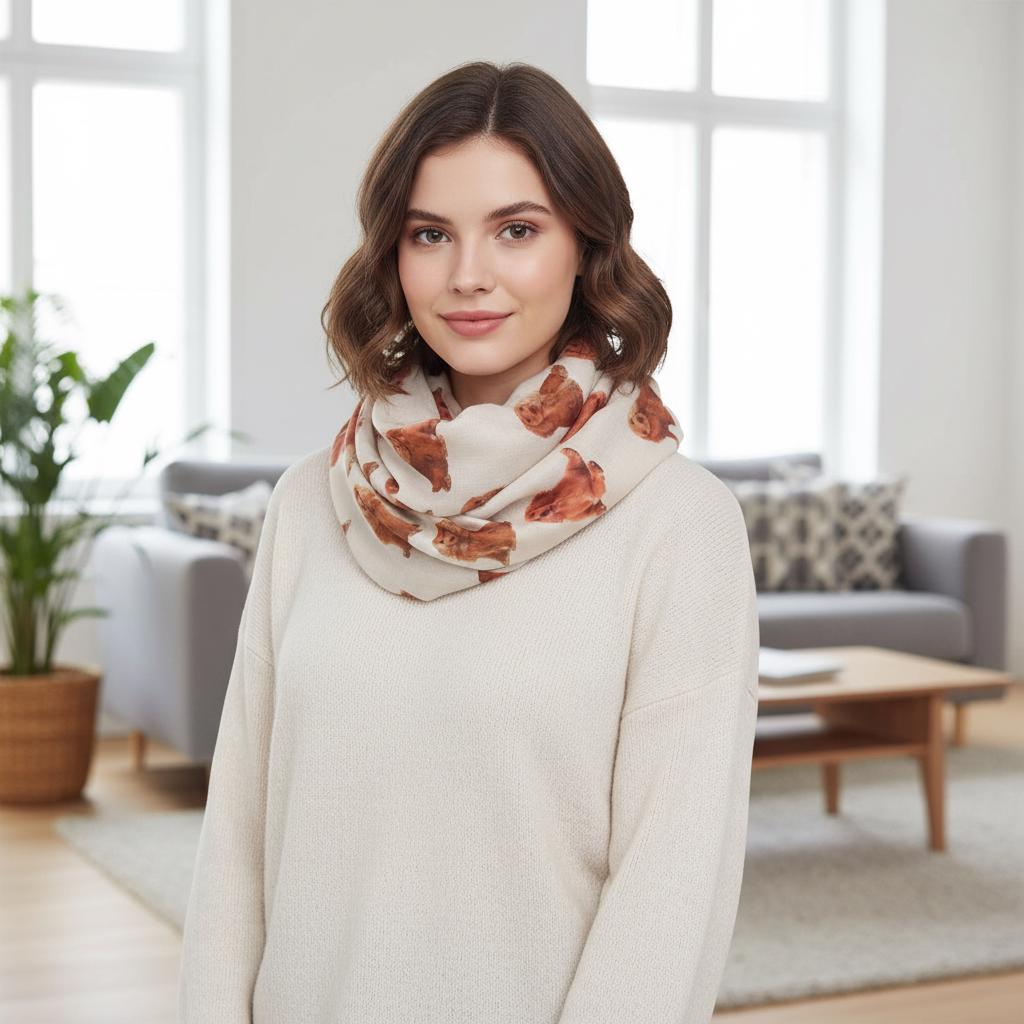 Cocker Spaniel Printed Infinity Scarf Snood For Women Gift for Her Comes with a gift bag
