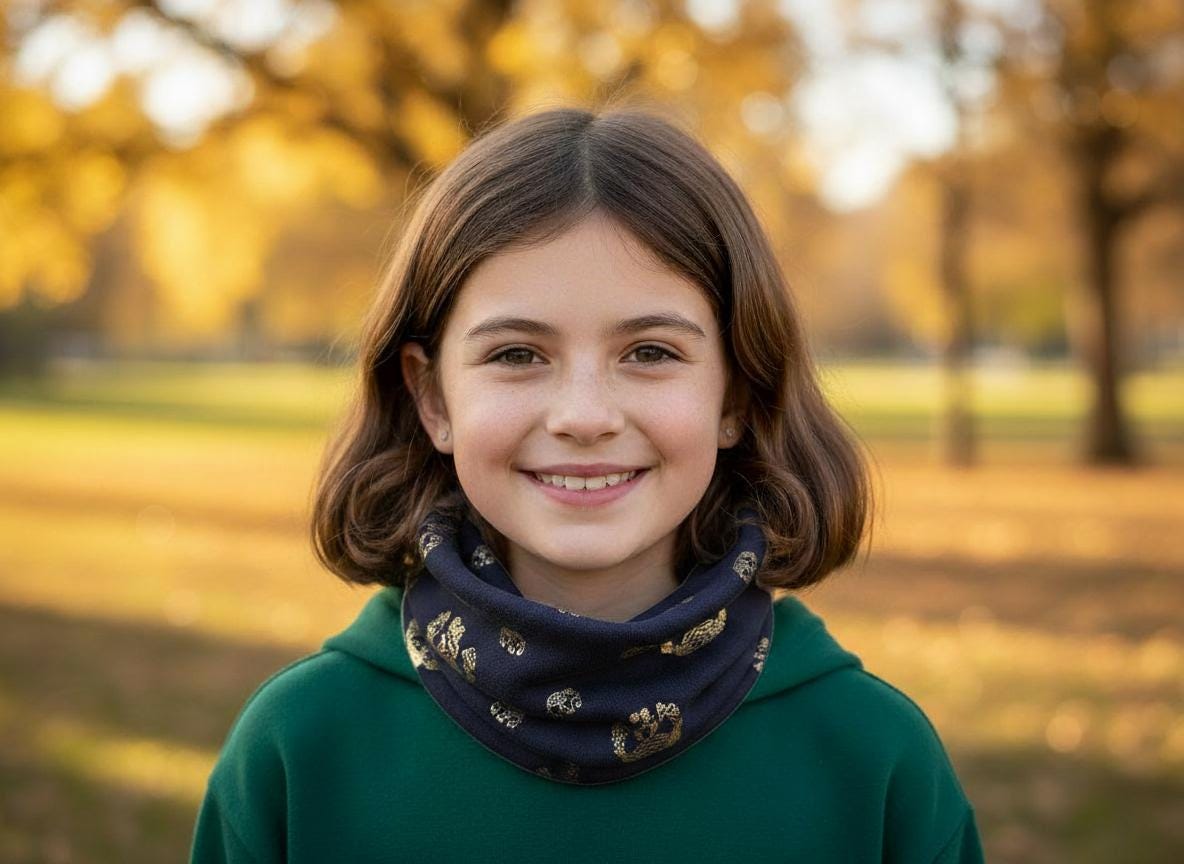 Glitter Elephant Kids Snood Lightweight Infinity Scarf