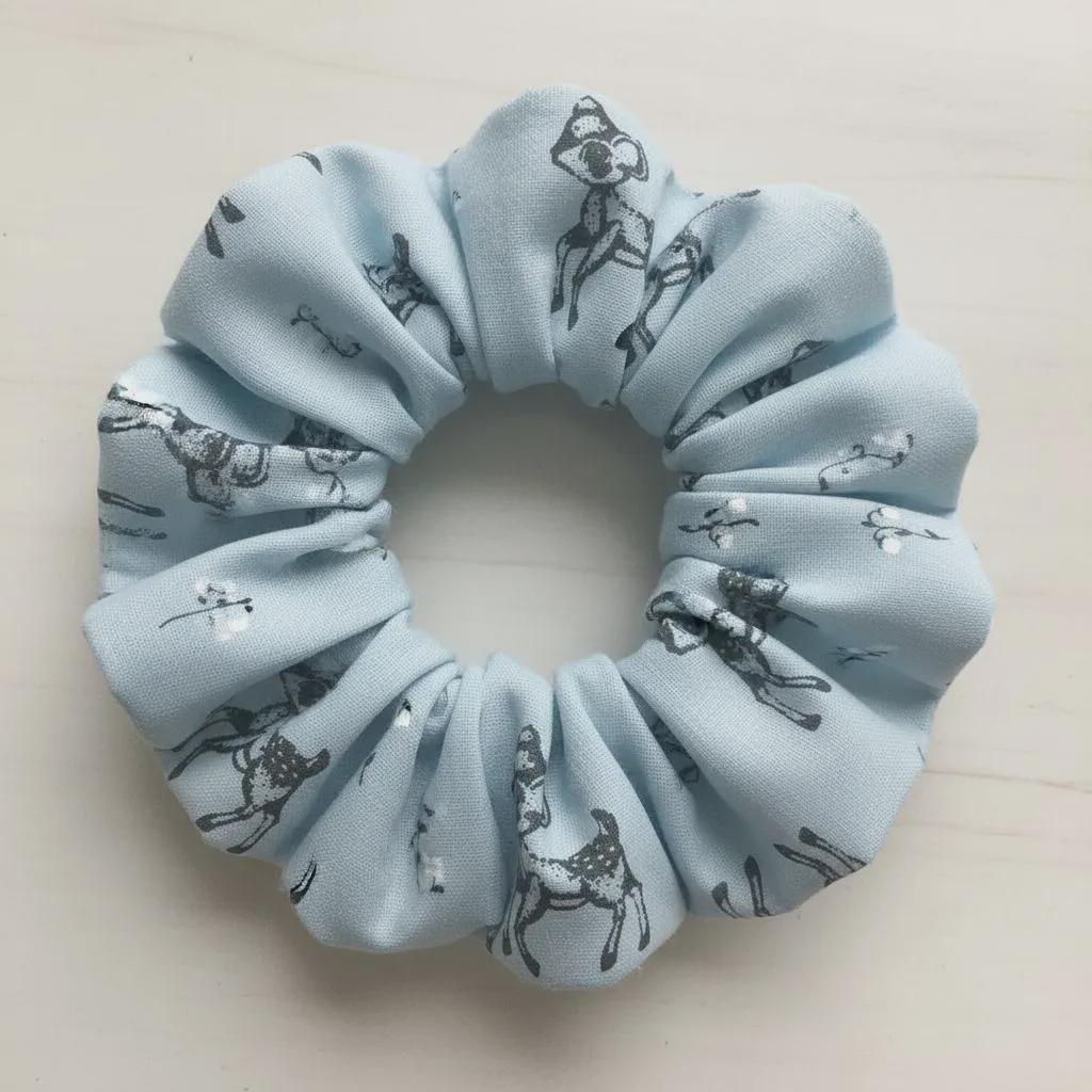 Handmade Deer Pattern Scrunchies | Scrunchie Hair Tie | Cotton Polyester Hairband | Animal Pattern Scrunchies