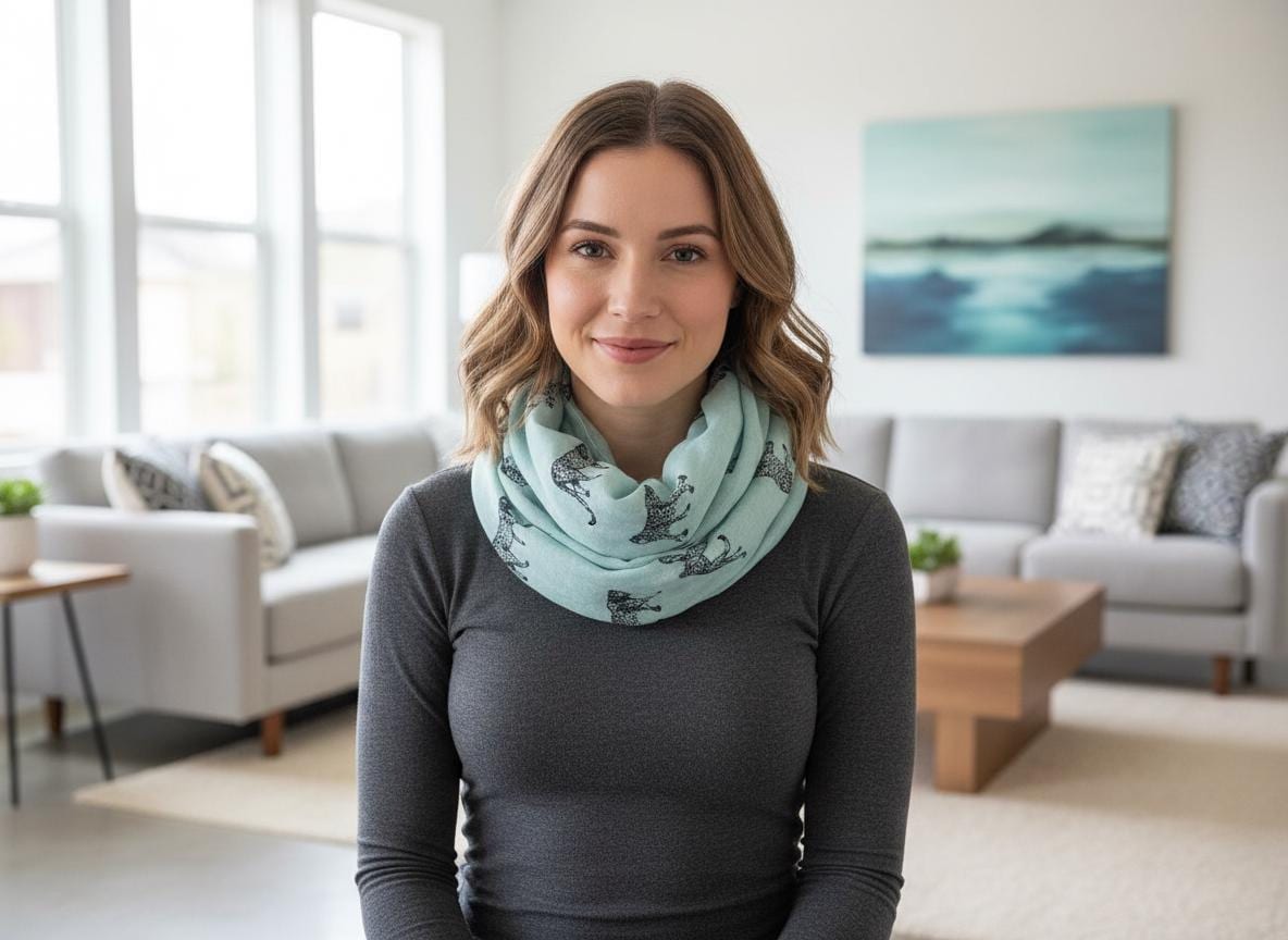 Lightweight Leopard Snood Print Scarf | Effortless Infinity Wrap for Everyday Wear Gift for Her