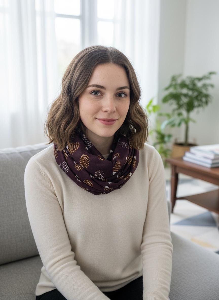 Hedgehog Print Infinity Scarf | Polyester Snood | Available in Multiple Colours | Woodland Animal Scarf | Hedgehog Lover Gift