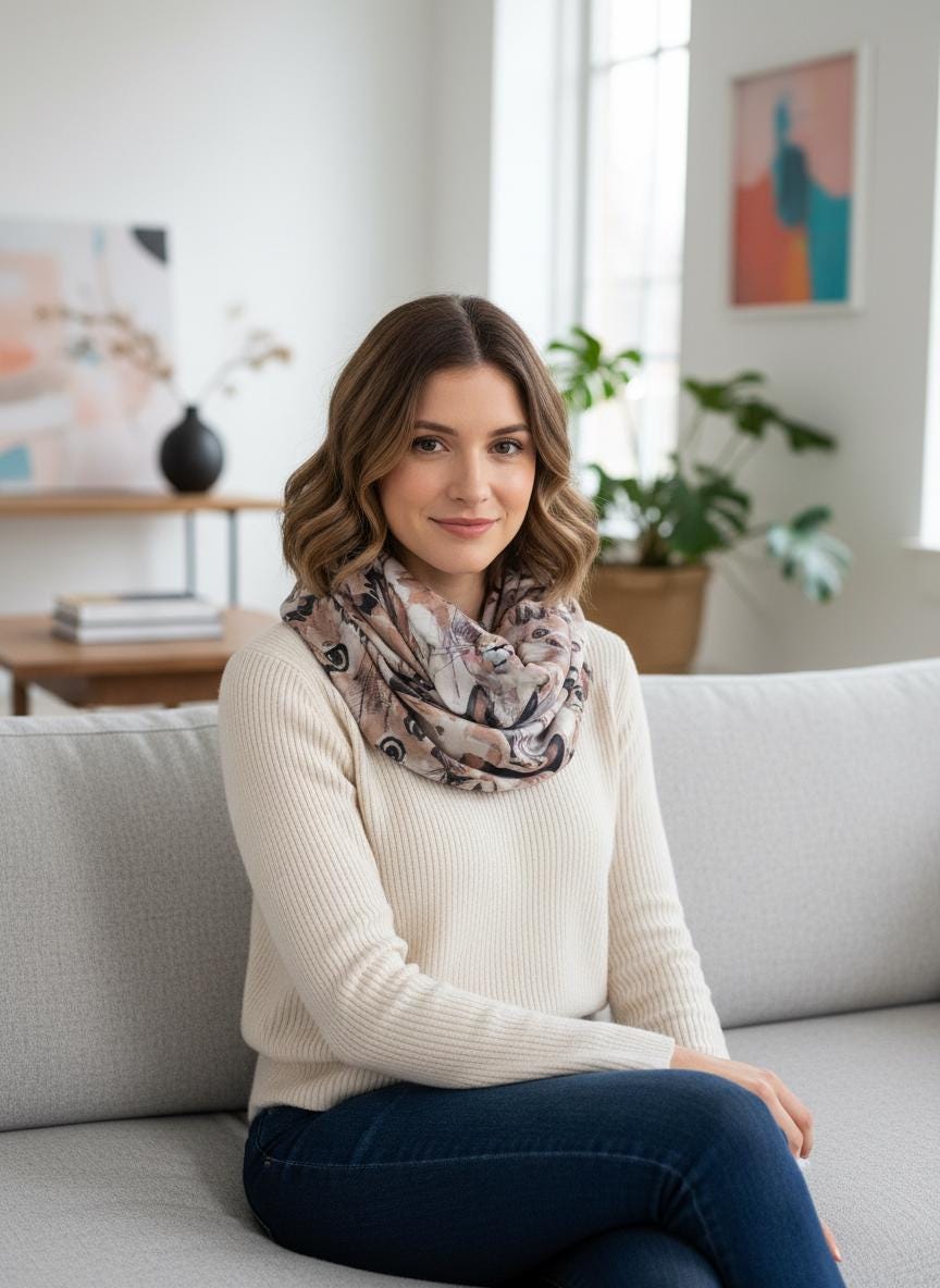 Sheep Print Infinity Scarf | Lightweight Snood | Available in Multiple Colours | Farm Animal Scarf | Sheep Lover Gift