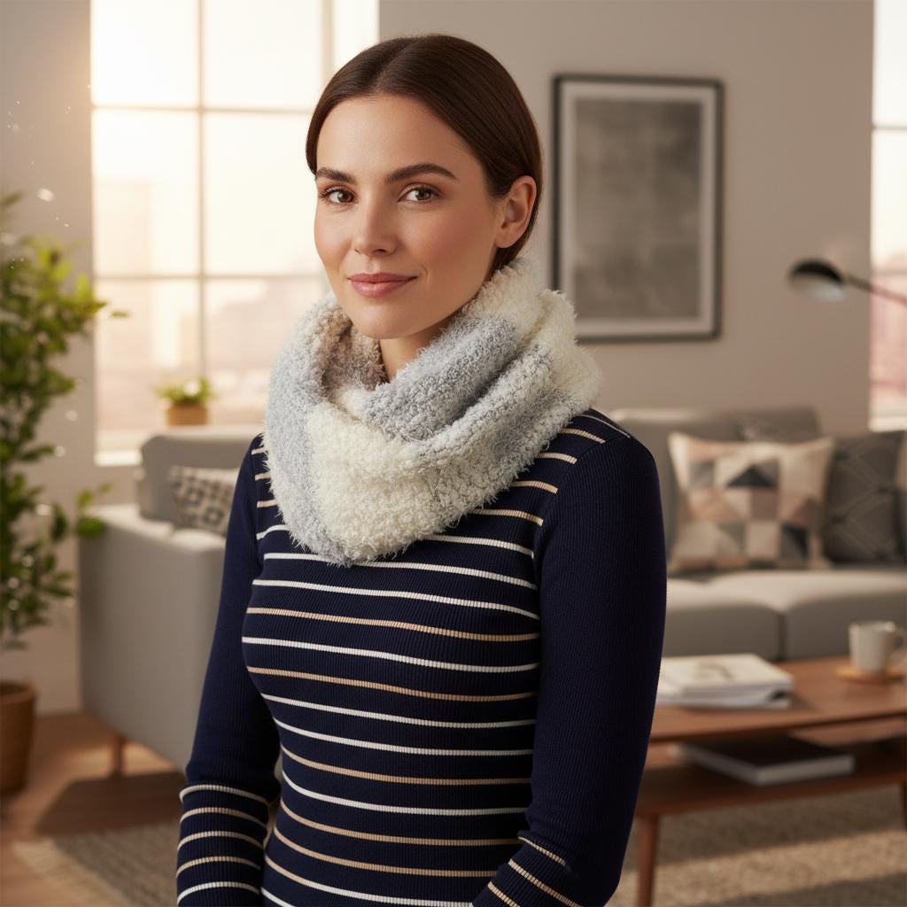 Knitted Infinity Scarf Snood For Winter Includes a free gift wrap Comes with a gift bag