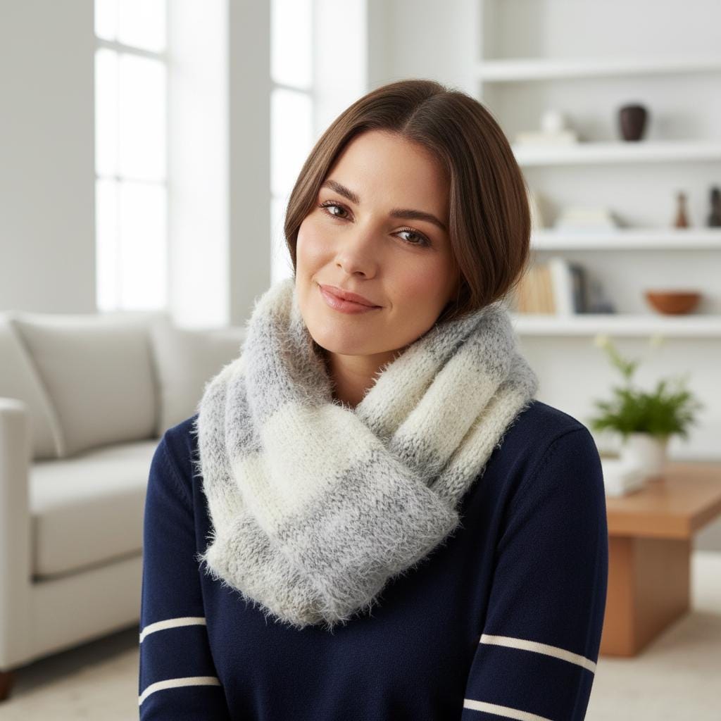 Knitted Infinity Scarf Snood For Winter Includes a free gift wrap Comes with a gift bag