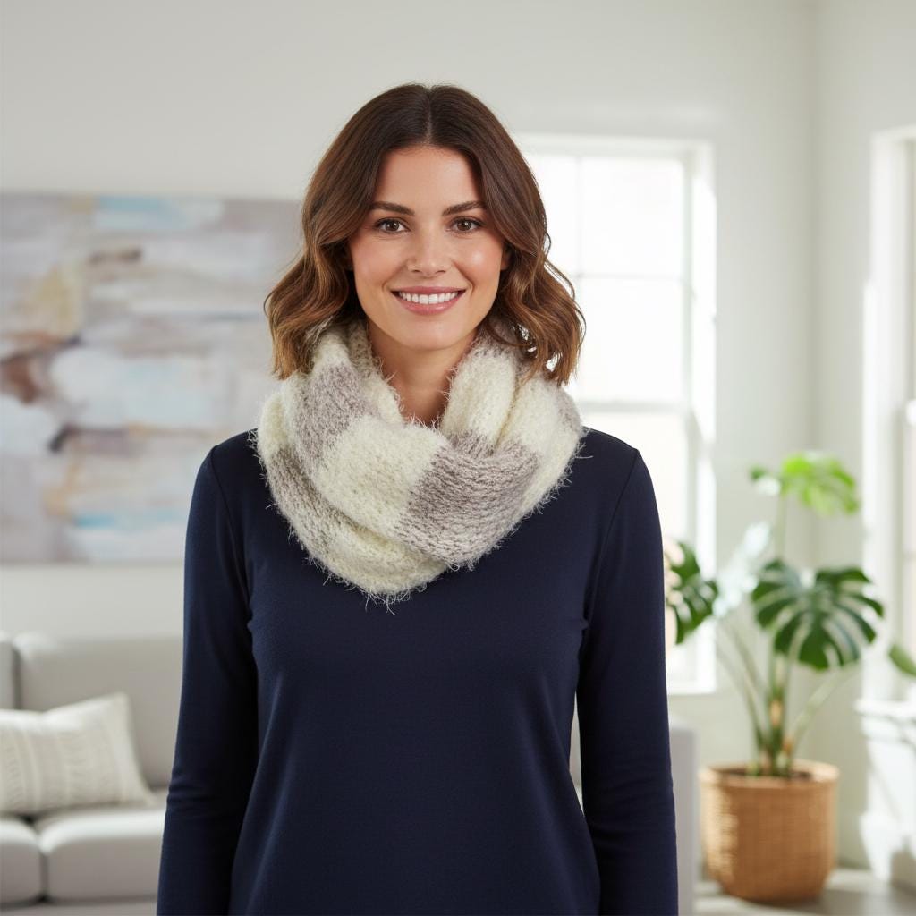 Knitted Infinity Scarf Snood For Winter Includes a free gift wrap Comes with a gift bag