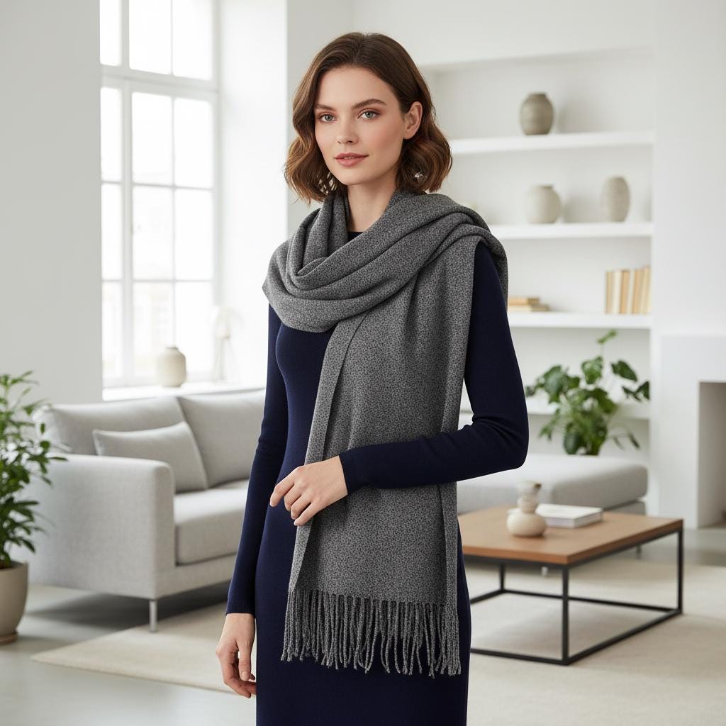 Personalised Embroidered Scarf Wrap Pashmina, Gifts For Her, Teacher Gifts Comes with a gift bag