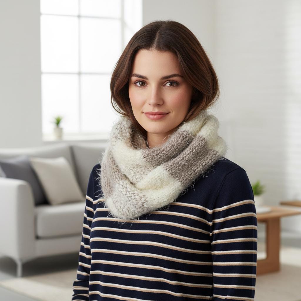 Knitted Infinity Scarf Snood For Winter Includes a free gift wrap Comes with a gift bag