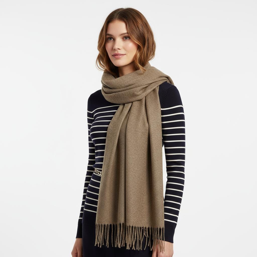 Personalised Embroidered Scarf Wrap Pashmina, Gifts For Her, Teacher Gifts Comes with a gift bag