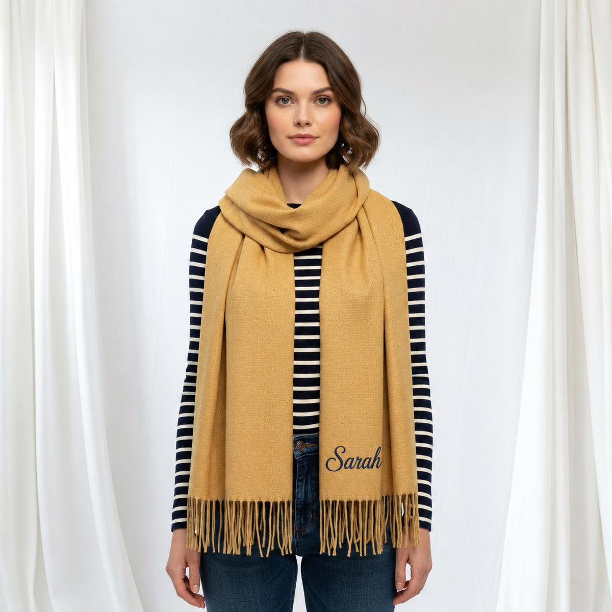 Personalised Embroidered Scarf Wrap Pashmina, Gifts For Her, Teacher Gifts Comes with a gift bag