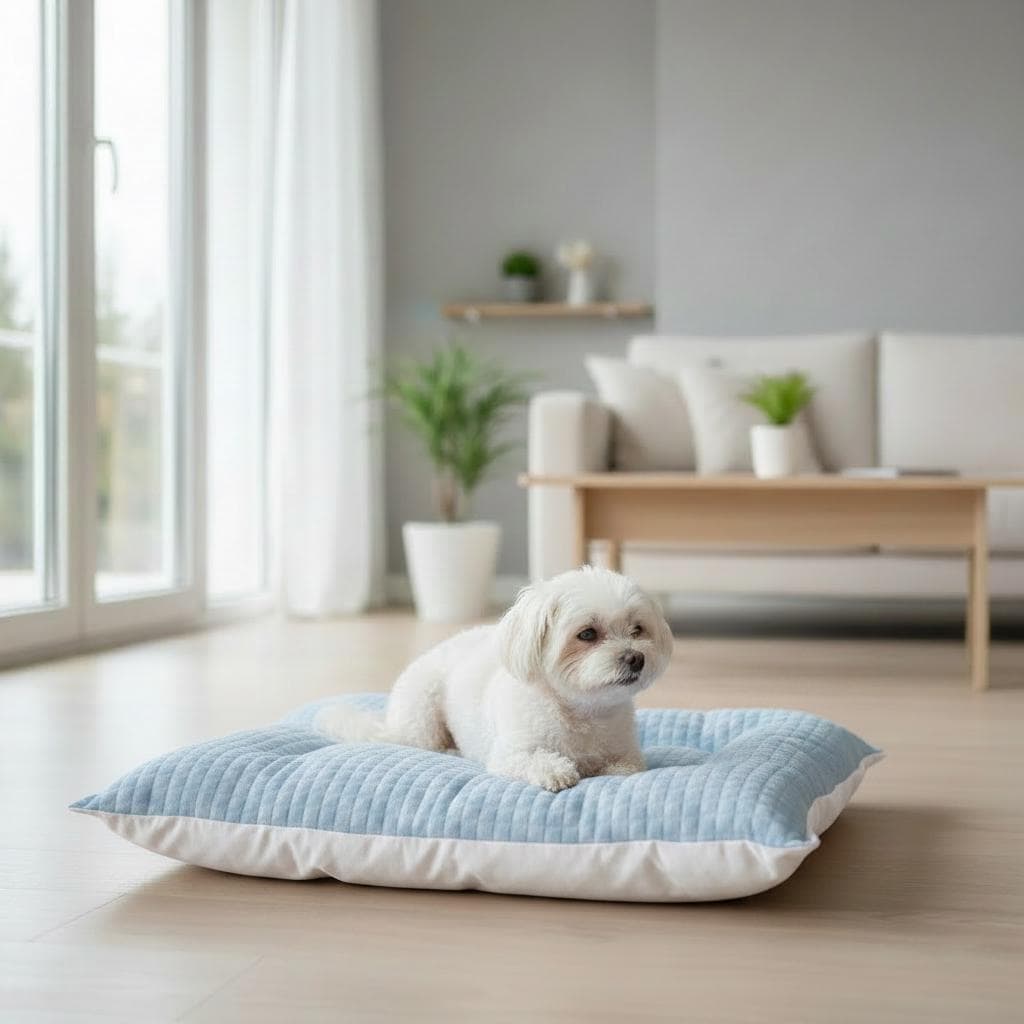 Handmade Double-Sided Pink Dog Bed Cushion | Reversible Soft Plush Pet Mat Cosy Dog Bed