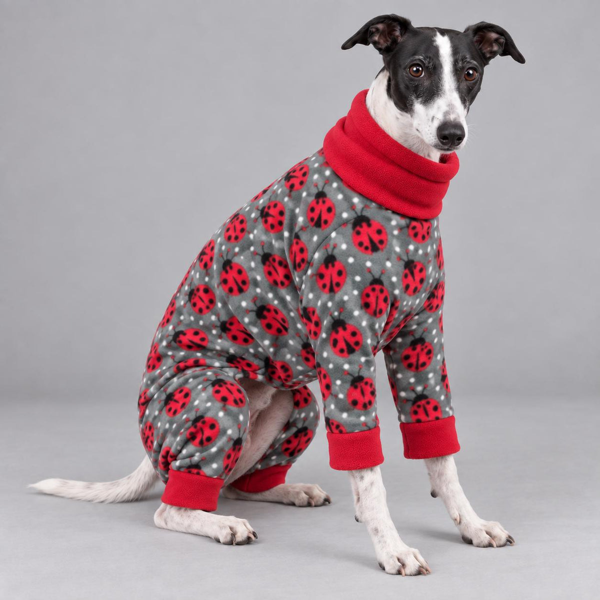 Whippet Fleece Jumpsuit, Dog Pyjamas, Warm Onesie for Sighthounds, Greyhound Italian Whippet Winter Suit, Soft Dog Romper