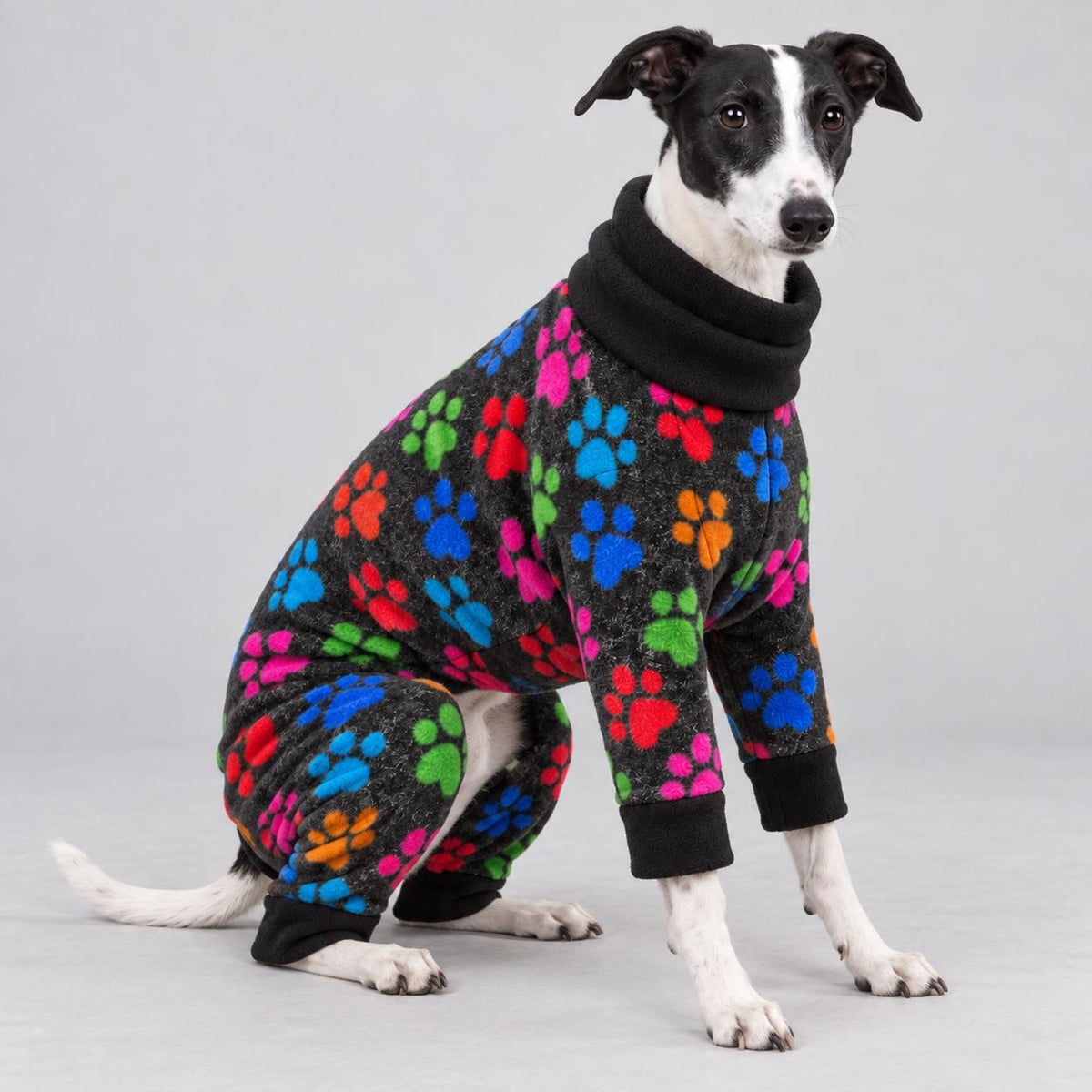 Whippet Fleece Jumpsuit, Dog Pyjamas, Warm Onesie for Sighthounds, Greyhound Italian Whippet Winter Suit, Soft Dog Romper