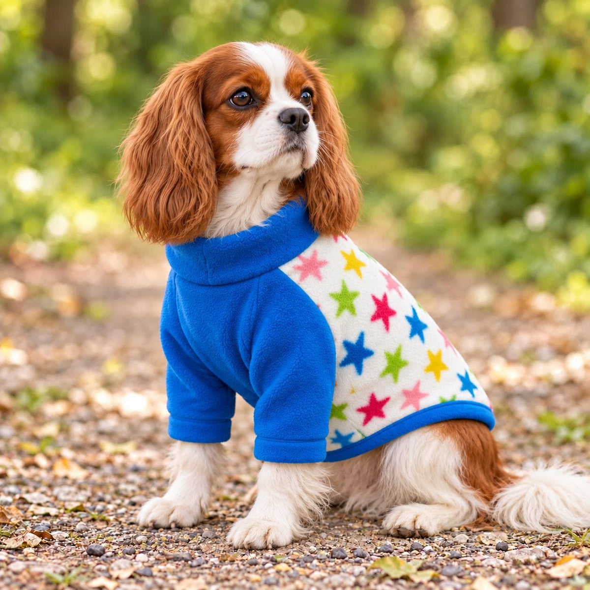 Dog Raglan Jumper, Star & Tartan Fleece Dog Sweater, Soft Dog Clothes, Small to Large Dogs XS-3XL, Handmade
