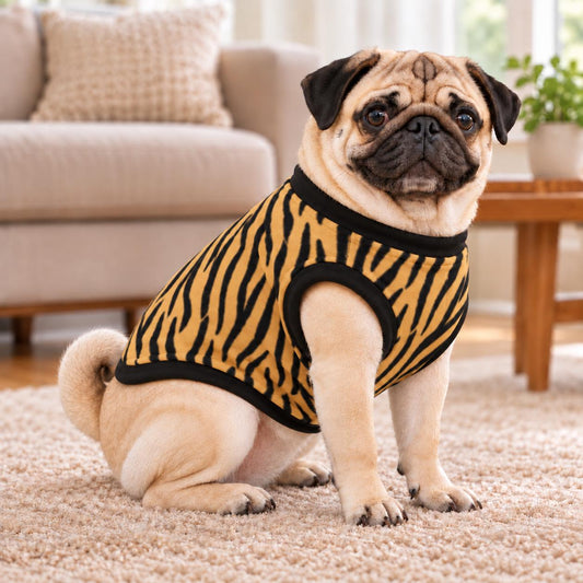 Fleece Dog Vest Designed for Pugs, Frenchie, Bulldogs Sleeveless Pullover for similar compact, deep-chested breeds. | Warm Dog Jumper
