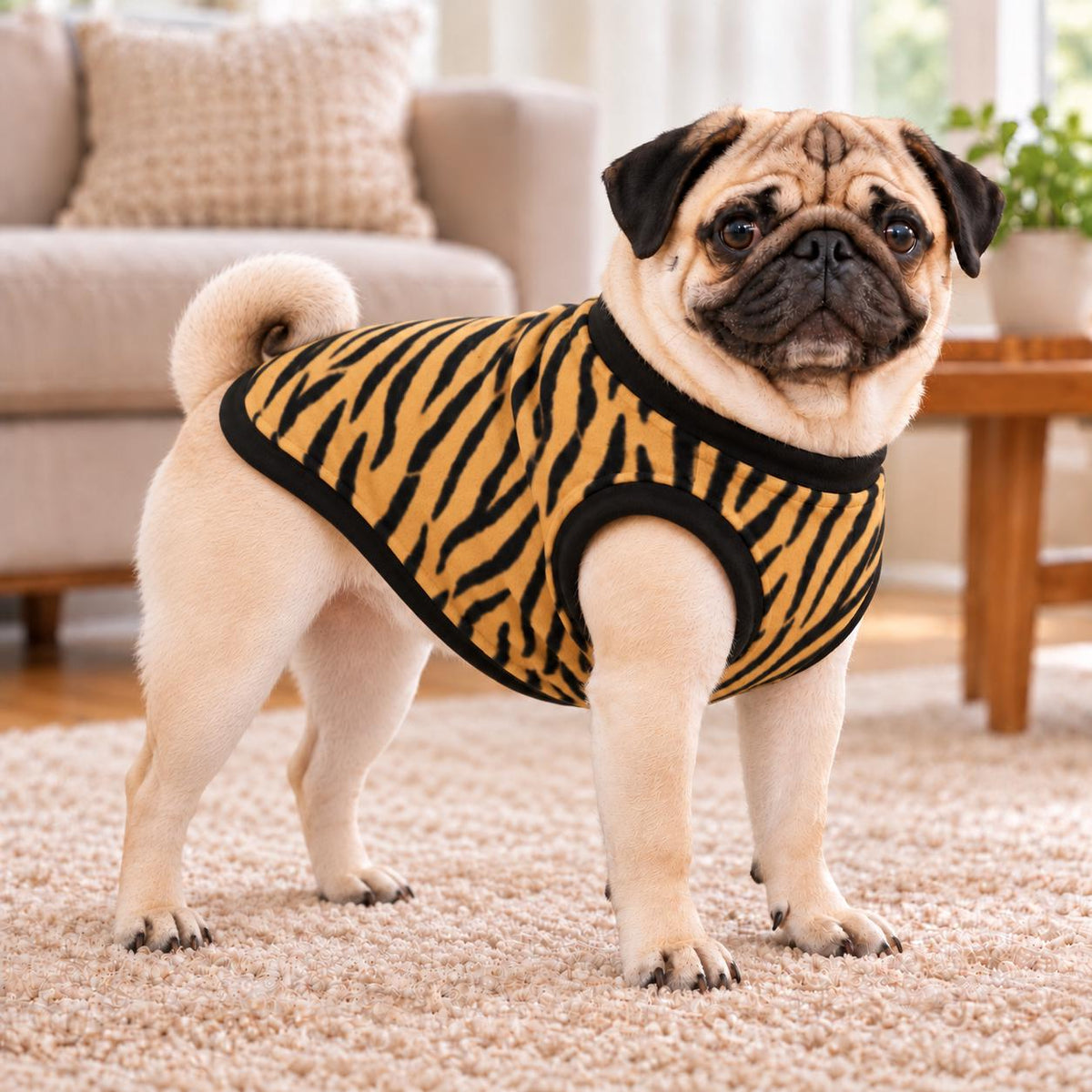 Fleece Dog Vest Designed for Pugs, Frenchie, Bulldogs Sleeveless Pullover for similar compact, deep-chested breeds. | Warm Dog Jumper