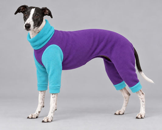 Whippet Fleece Jumpsuit Dog Pyjamas, Warm Onesie for Sighthounds, Whippet Winter Suit, Soft Dog Romper