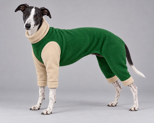 Whippet Fleece Jumpsuit Dog Pyjamas, Warm Onesie for Sighthounds, Whippet Winter Suit, Soft Dog Romper