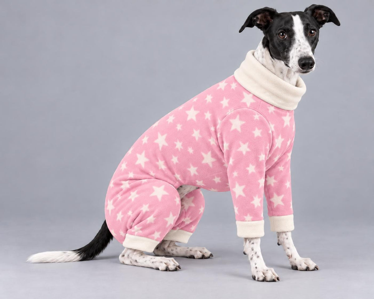 Whippet Fleece Jumper Dog Pyjamas, Warm Onesie for Sighthounds, Whippet Winter Suit, Soft Dog Romper