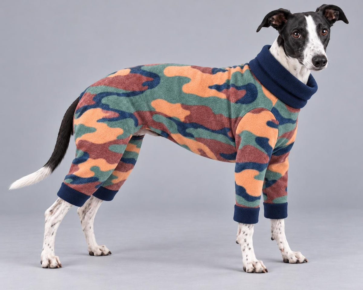 Whippet Fleece Jumper Dog Pyjamas, Warm Onesie for Sighthounds, Whippet Winter Suit, Soft Dog Romper