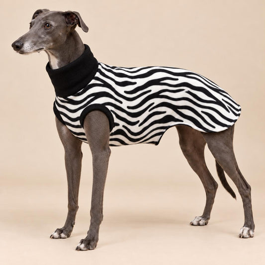 English Greyhound Fleece Jumper, Turtle Neck Dog Pyjamas, Greyhound Winter Top, Soft Fleece Greyhound Clothes