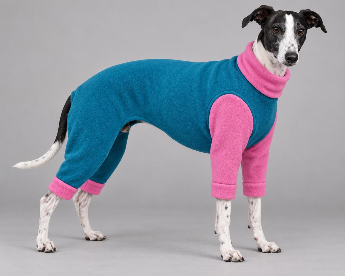 Whippet Fleece Jumpsuit Dog Pyjamas, Warm Onesie for Sighthounds, Whippet Winter Suit, Soft Dog Romper