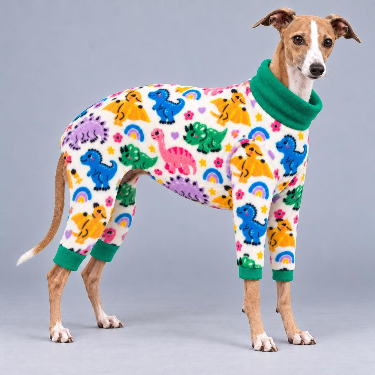 Italian Greyhound Fleece Onesie, Four-Leg Dog Pyjamas with Roll Neck, Warm Iggy Winter Clothes, Handmade Sighthound Jumper