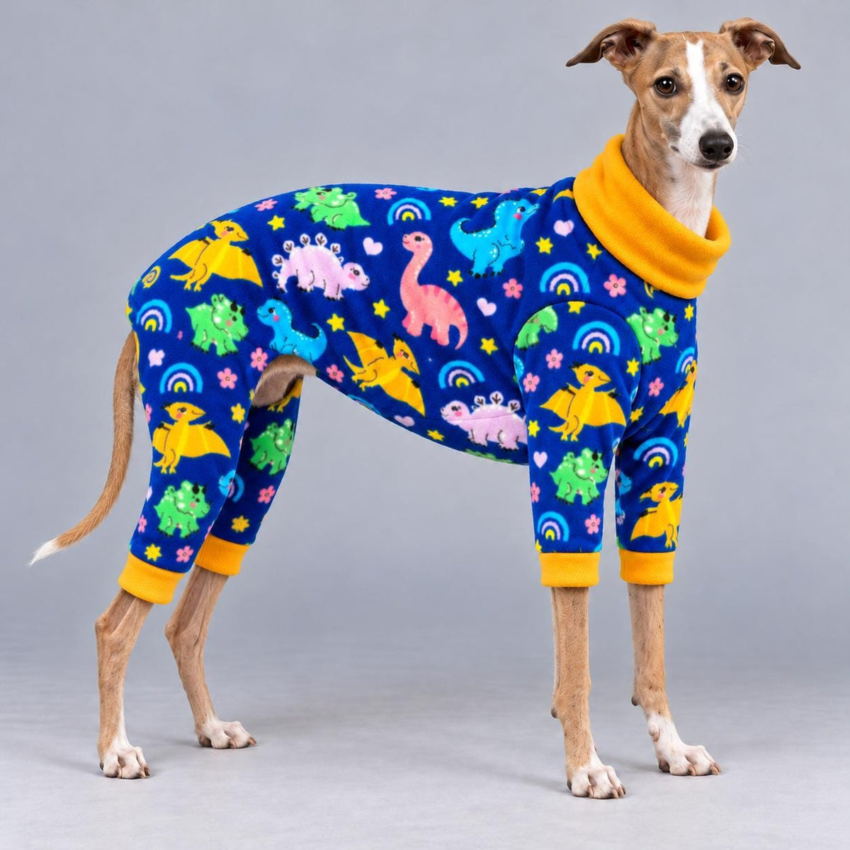 Italian Greyhound Fleece Onesie, Four-Leg Dog Pyjamas with Roll Neck, Warm Iggy Winter Clothes, Handmade Sighthound Jumper
