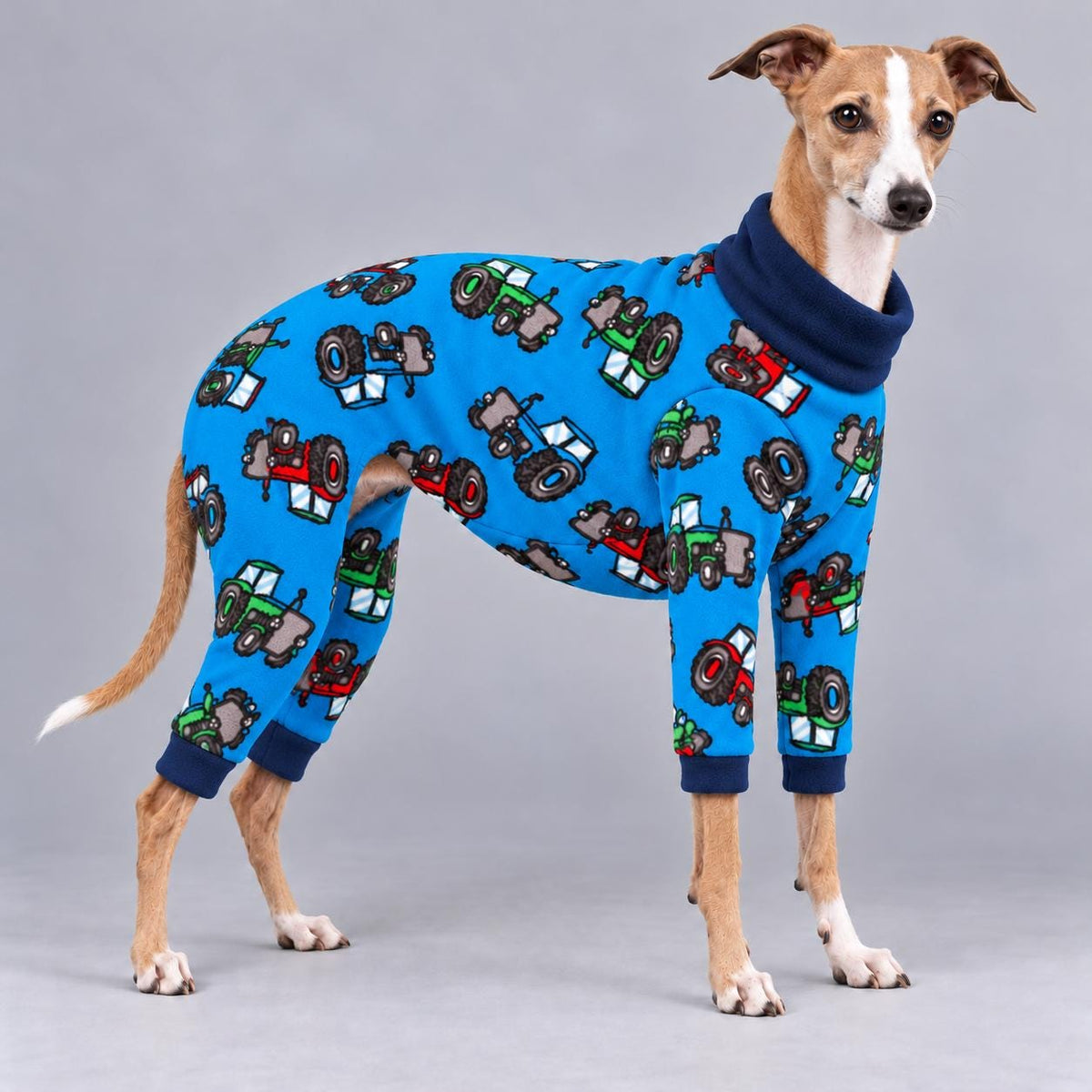 Italian Greyhound Fleece Onesie, Four-Leg Dog Pyjamas with Roll Neck, Warm Iggy Winter Clothes, Handmade Sighthound Jumper
