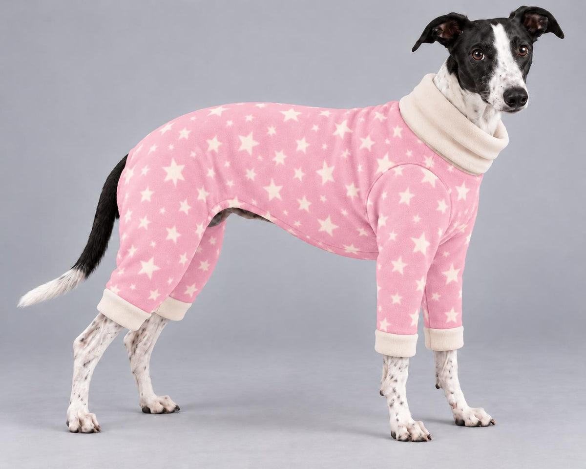 Whippet Fleece Jumper Dog Pyjamas, Warm Onesie for Sighthounds, Whippet Winter Suit, Soft Dog Romper