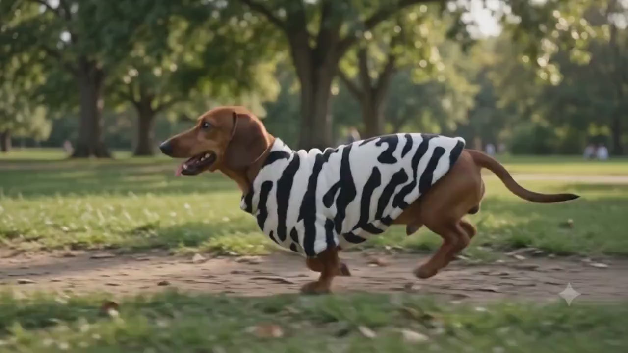 Zebra Print Fleece for Dachshund, Custom Sausage Dog Sweater, Handmade Winter Coat for Small Breed (XXS-2XL )
