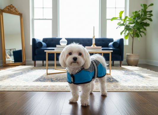Adventure Bound Waterproof Ripstop Dog Jacket with Harness Access & Reflective Straps Safety Velcro Fastening For Fur Friend