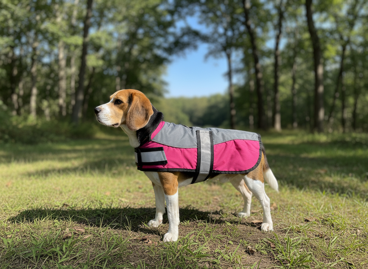 Adventure Bound Waterproof Ripstop Dog Jacket with Harness Access & Reflective Straps Safety Velcro Fastening For Fur Friend