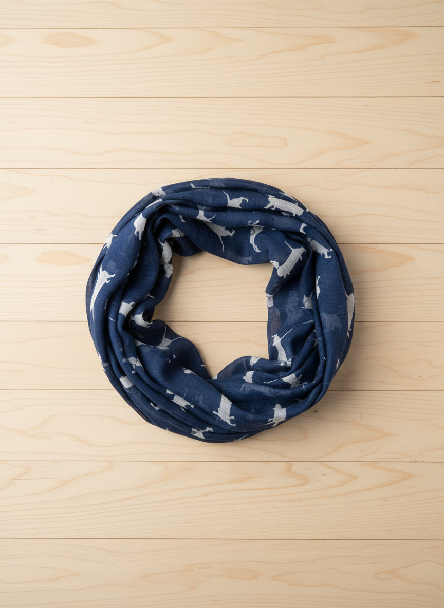 Dachshund Sausage Dog Infinity Scarf | Dachshund Print Light Weight Snood | Dog Lover Gift