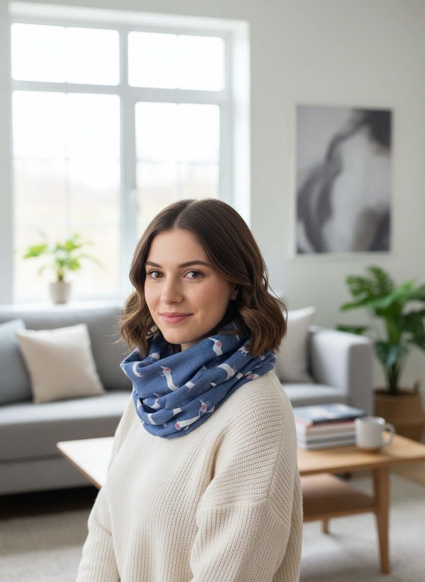 Dachshund Sausage Dog Infinity Scarf | Dachshund Print Light Weight Snood | Dog Lover Gift