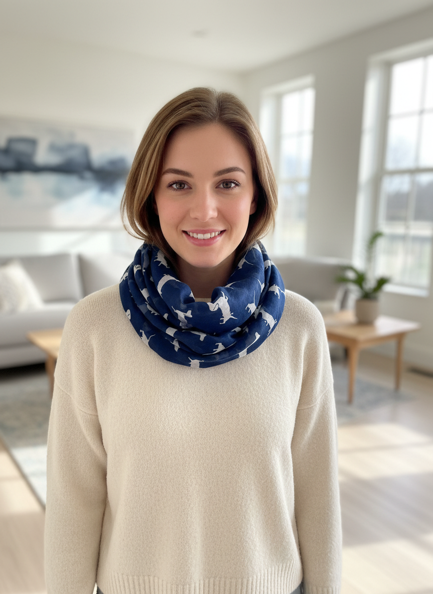 Dachshund Sausage Dog Infinity Scarf | Dachshund Print Light Weight Snood | Dog Lover Gift